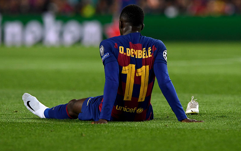 Ousmane Dembele đã gặp hàng loạt vấn đề về chấn thương